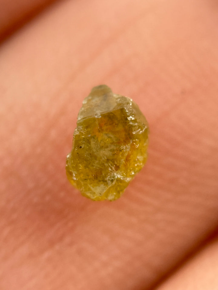 0.67 Ct Rough Rose Cut Yellow Natural Fancy Diamond
