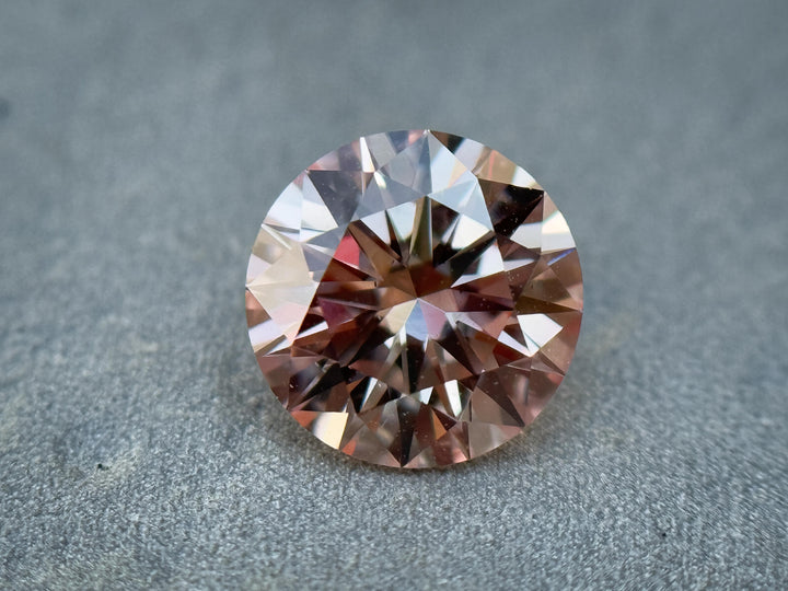 1.16 Ct Round Rose Cut Pink Natural Salt and Pepper Diamond