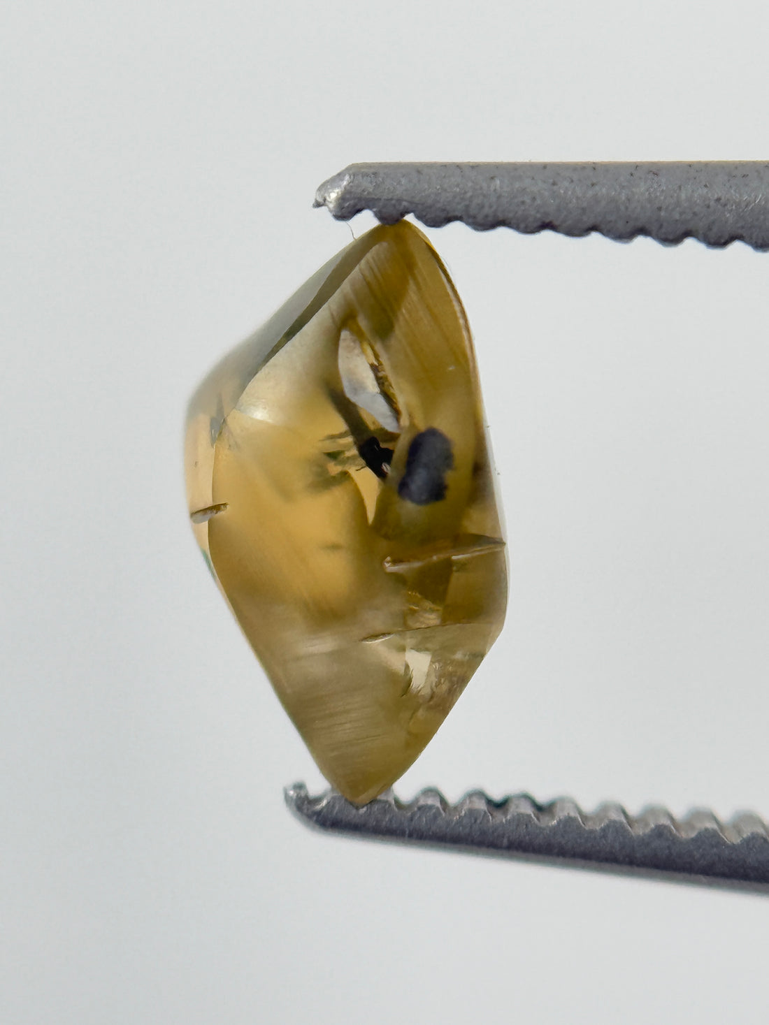0.97 Ct Rough Rose Cut Greenish Yellow Natural Fancy Diamond