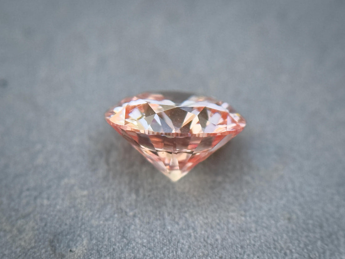 1.16 Ct Round Rose Cut Pink Natural Salt and Pepper Diamond