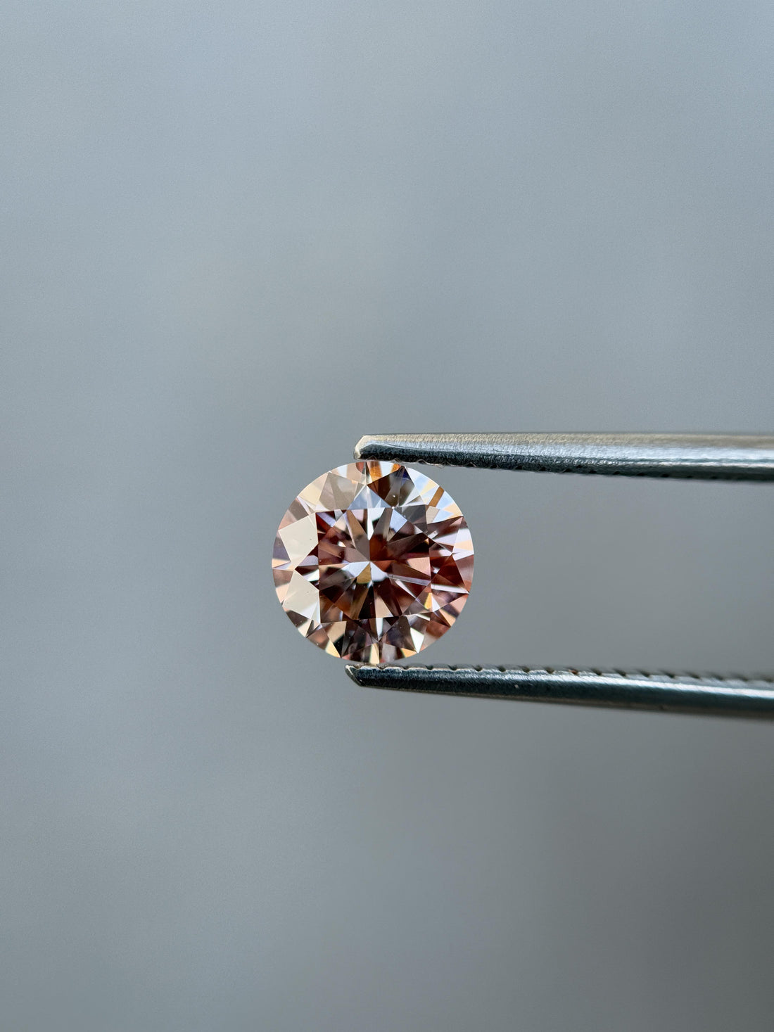 1.16 Ct Round Rose Cut Pink Natural Salt and Pepper Diamond