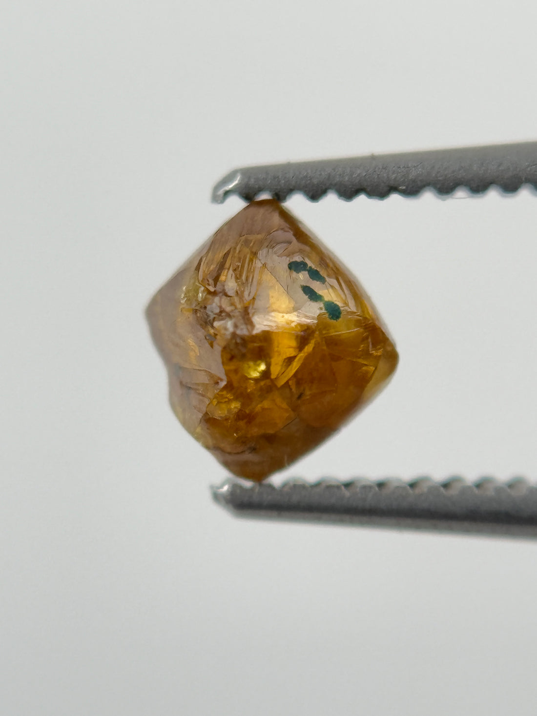 0.88 Ct Rough Rose Cut Yellow Natural Fancy Diamond
