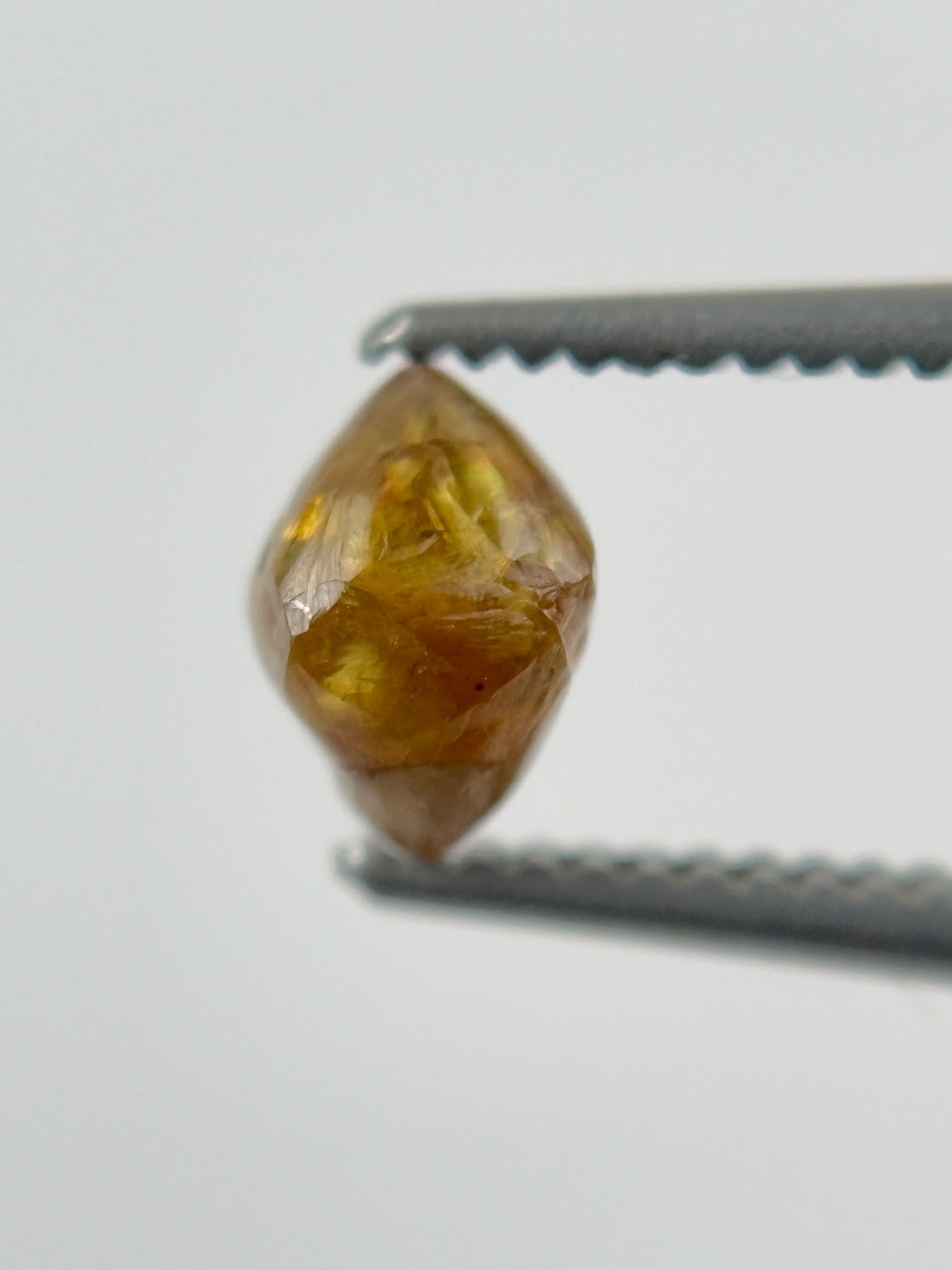 0.88 Ct Rough Rose Cut Yellow Natural Fancy Diamond