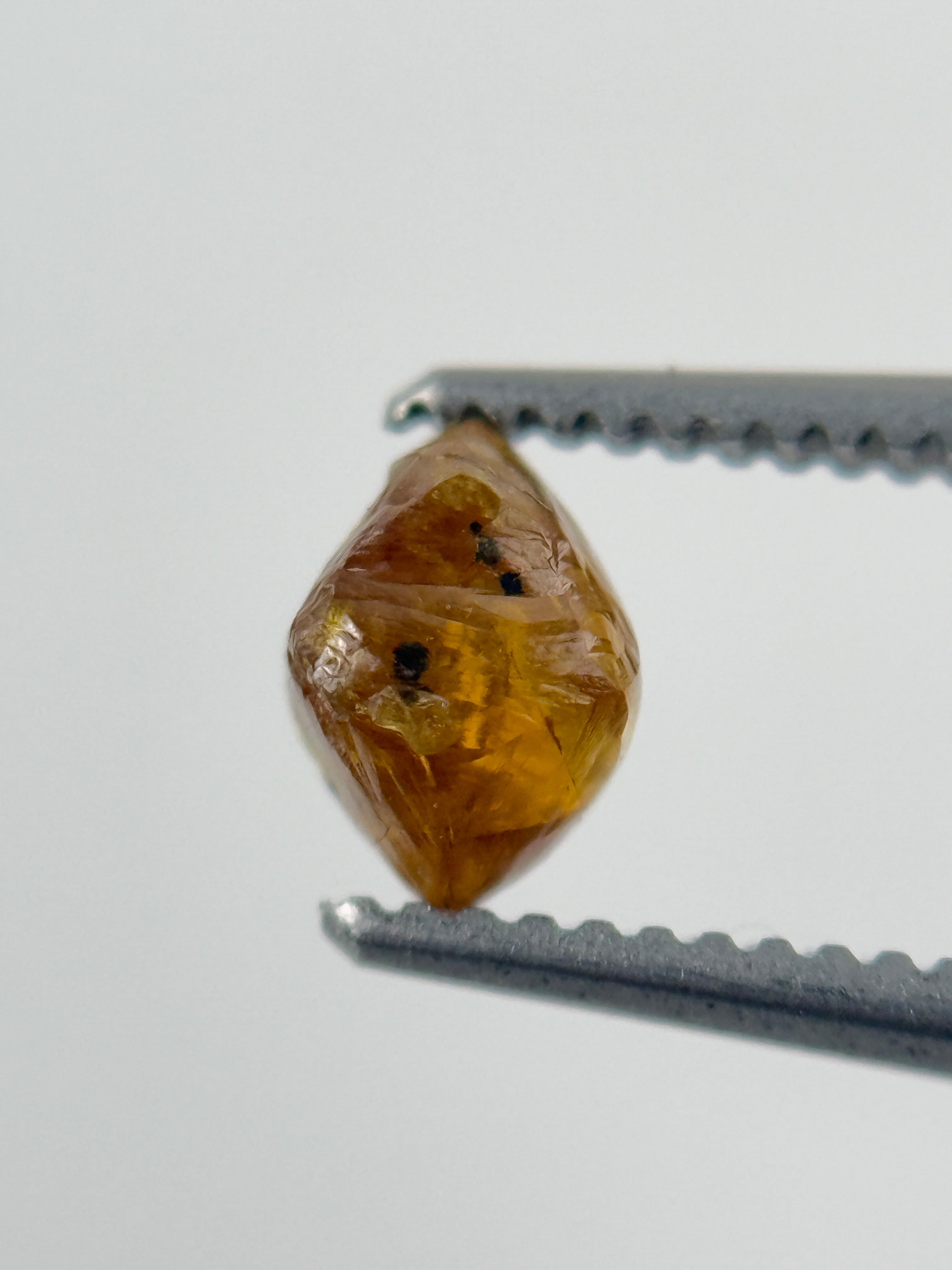 0.88 Ct Rough Rose Cut Yellow Natural Fancy Diamond