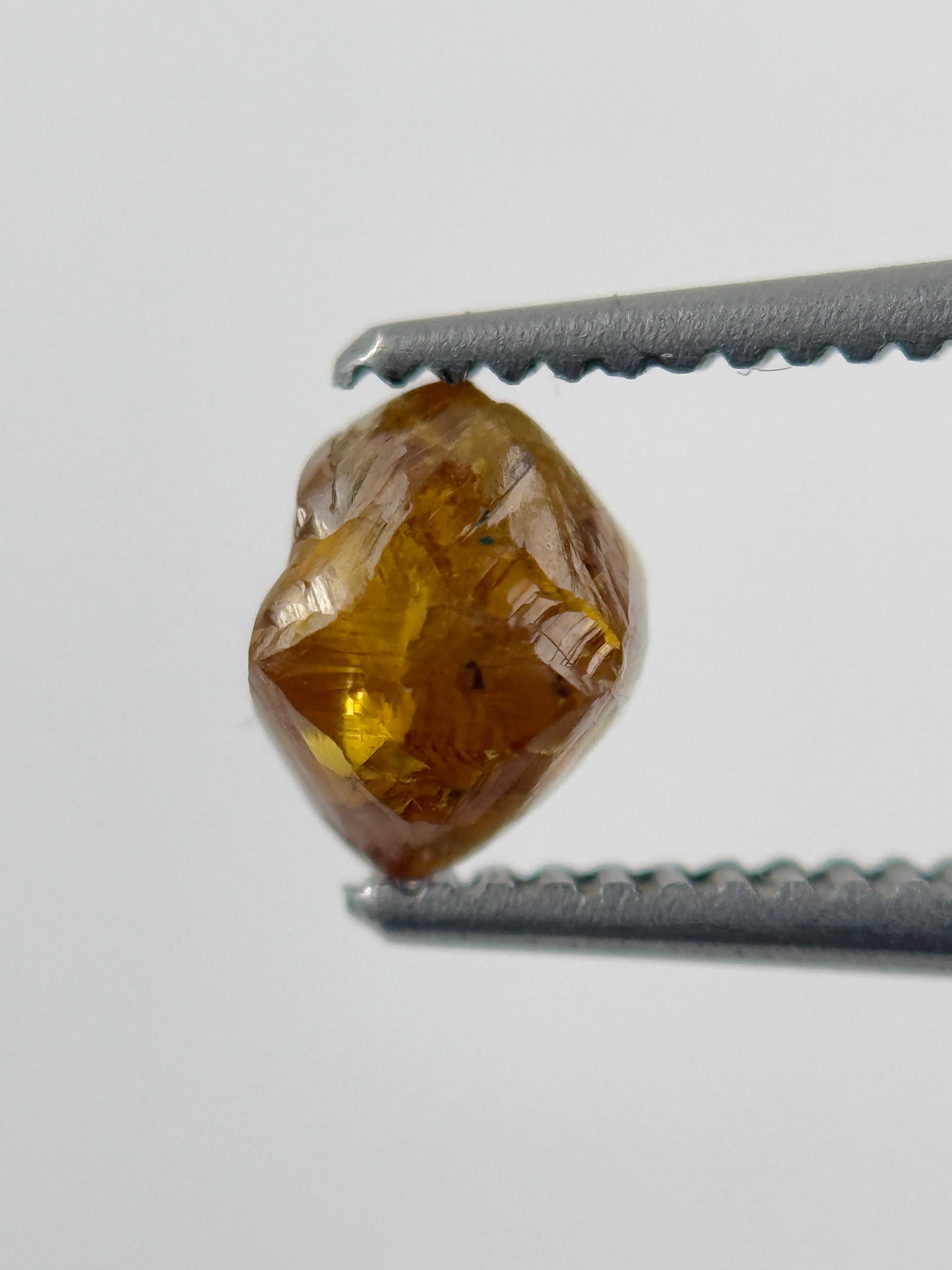 0.88 Ct Rough Rose Cut Yellow Natural Fancy Diamond