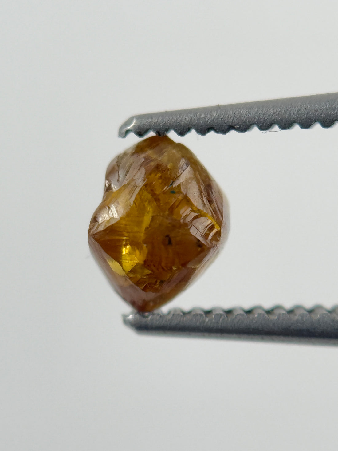 0.88 Ct Rough Rose Cut Yellow Natural Fancy Diamond