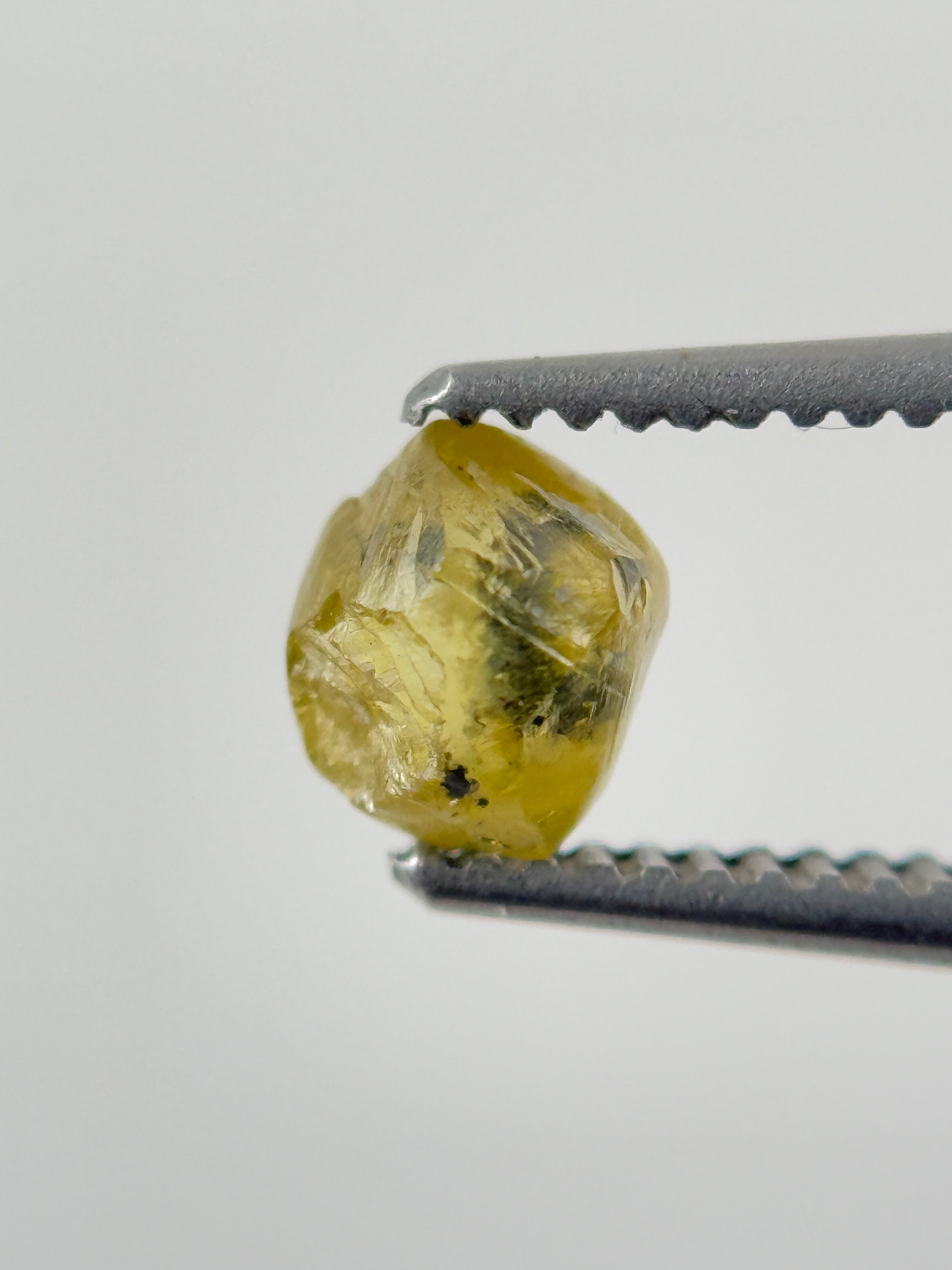 1.07 Ct Rough Rose Cut Yellow Natural Fancy Diamond