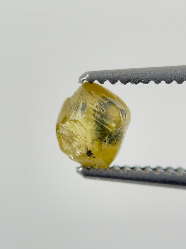 1.07 Ct Rough Rose Cut Yellow Natural Fancy Diamond