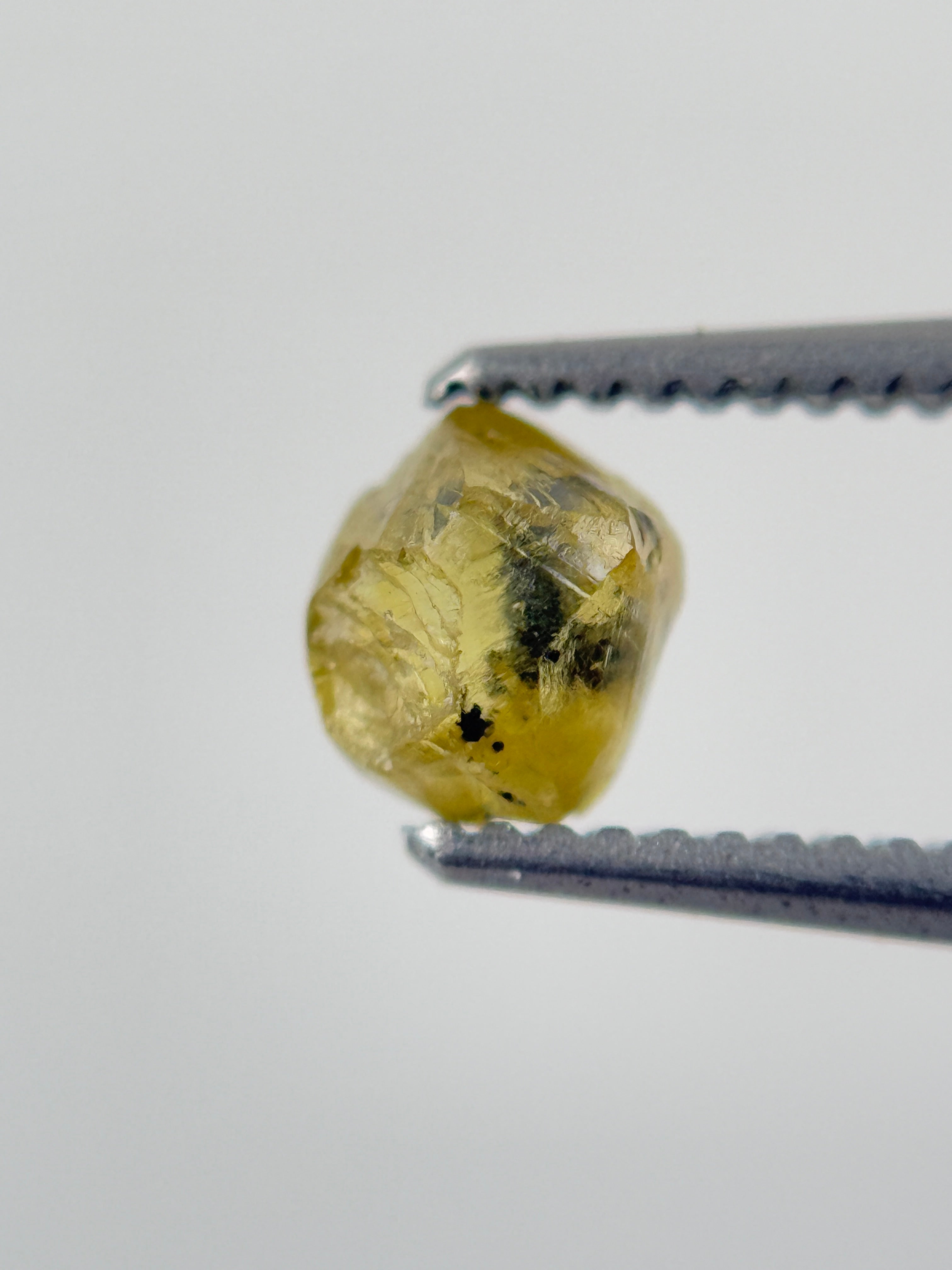 1.07 Ct Rough Rose Cut Yellow Natural Fancy Diamond