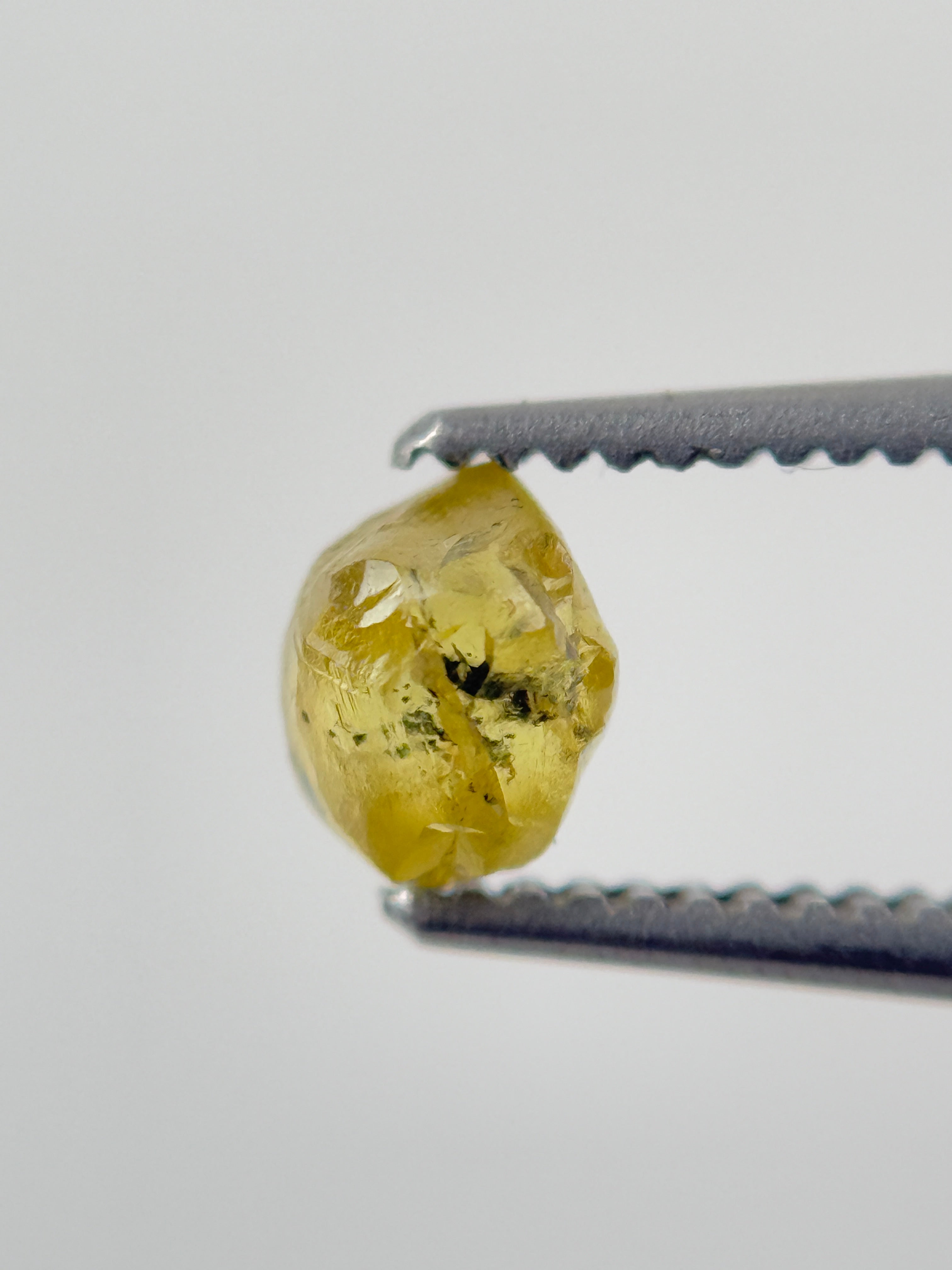 1.07 Ct Rough Rose Cut Yellow Natural Fancy Diamond