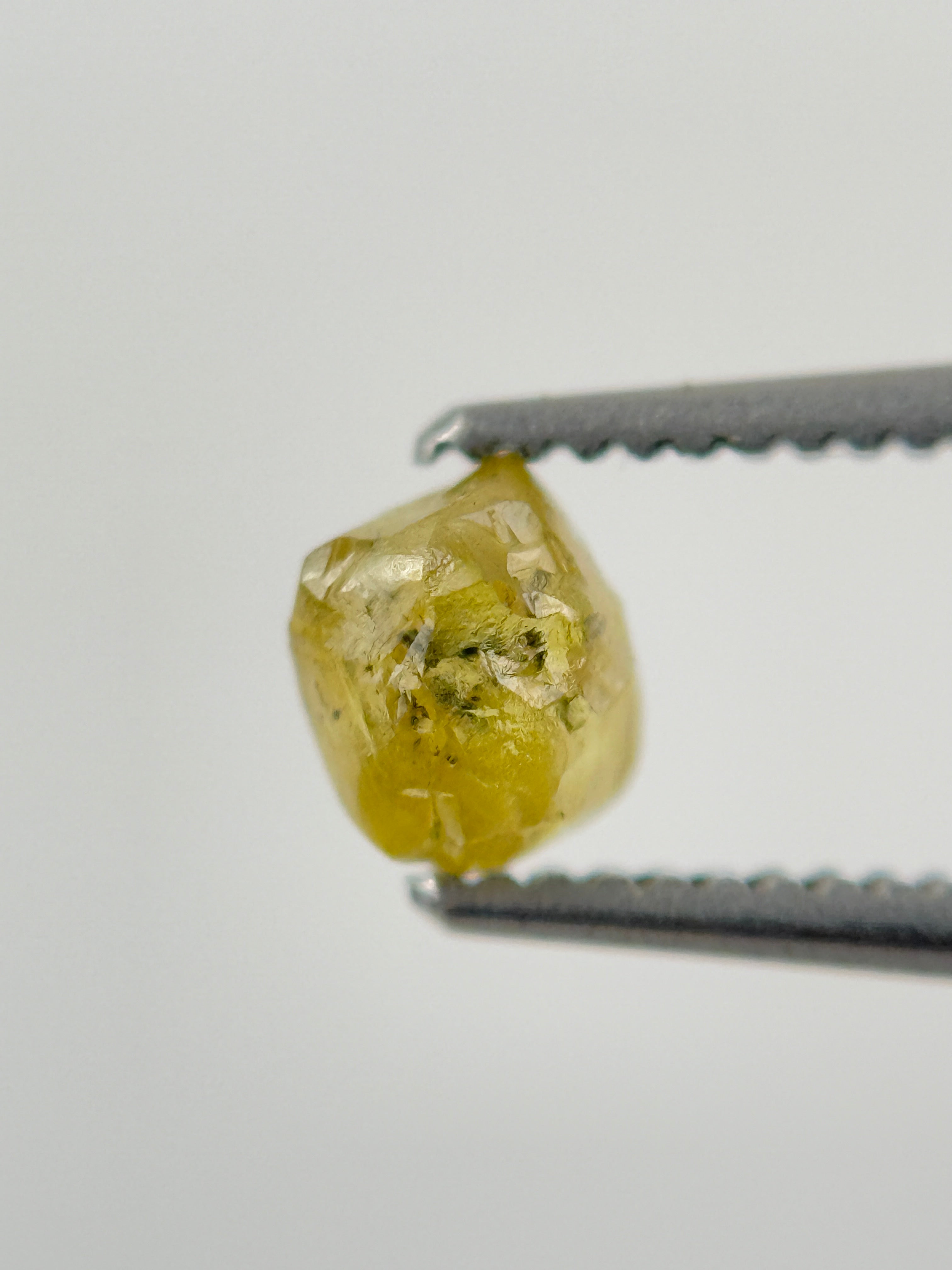 1.07 Ct Rough Rose Cut Yellow Natural Fancy Diamond
