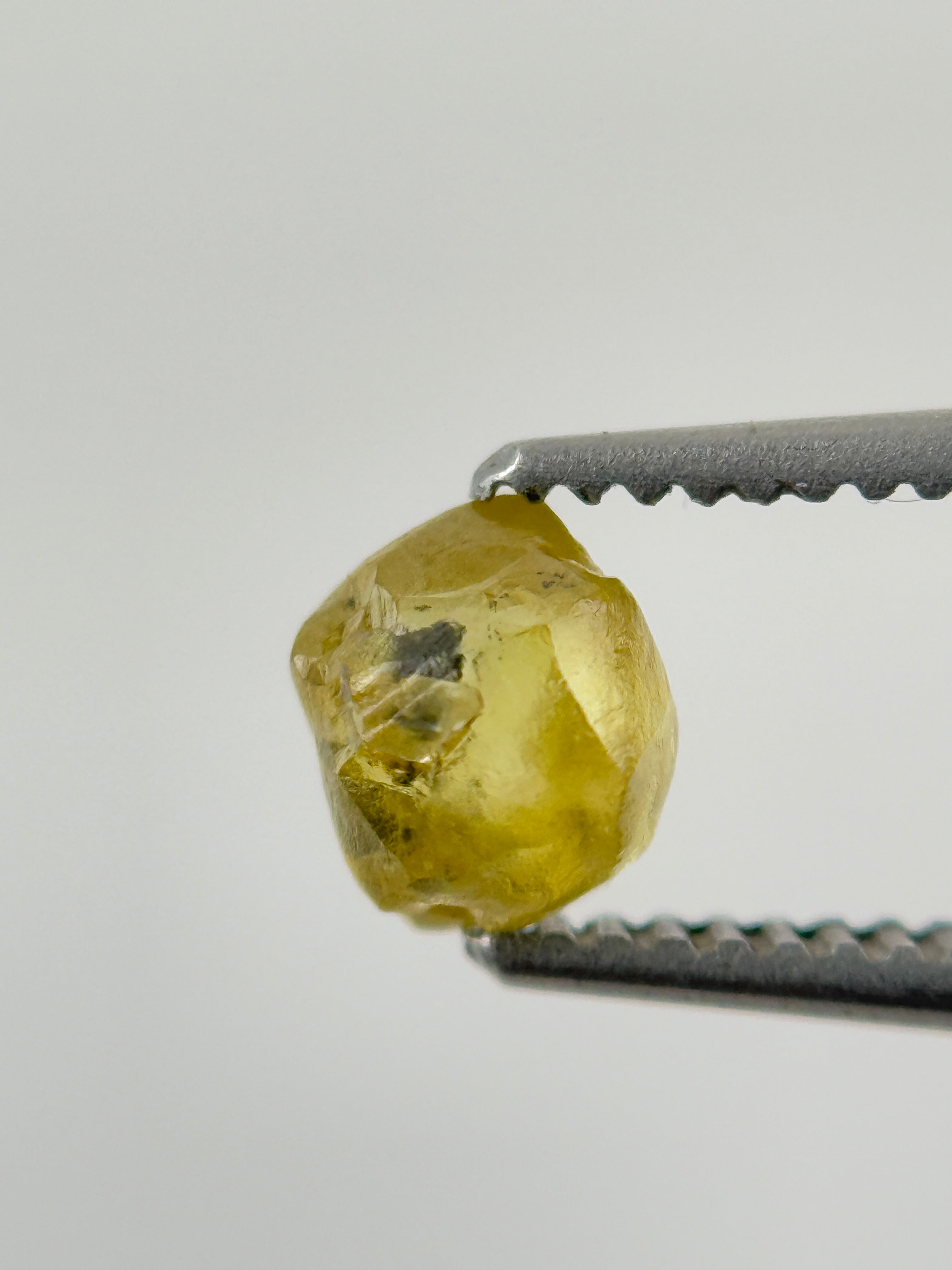 1.07 Ct Rough Rose Cut Yellow Natural Fancy Diamond