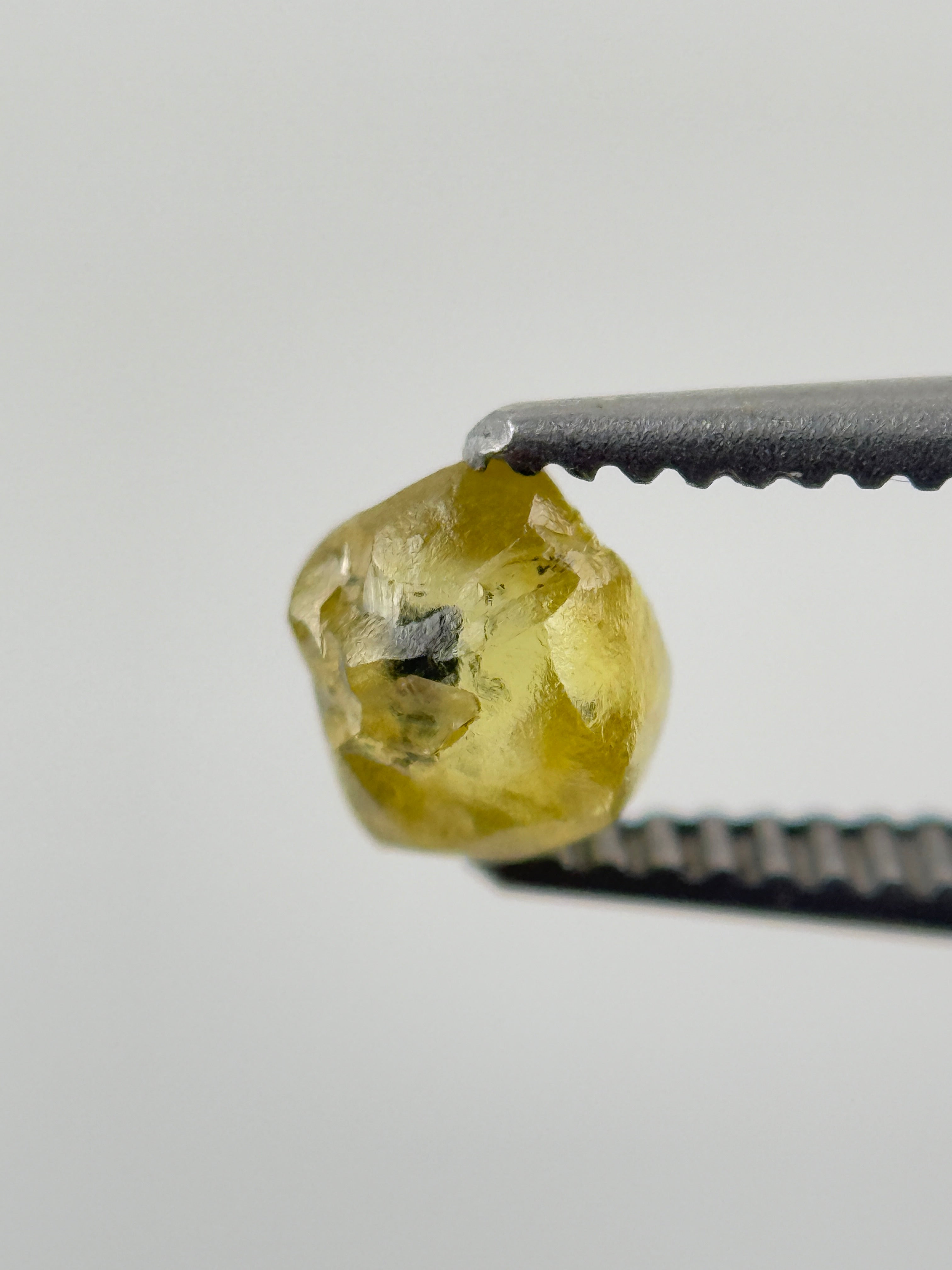 1.07 Ct Rough Rose Cut Yellow Natural Fancy Diamond