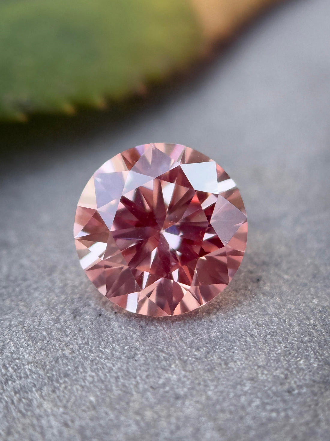 0.57 Ct Round Brilliant Cut Pink Natural Loose Diamond