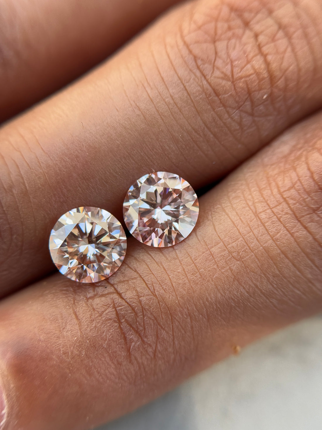 2.29 Ct Round Brilliant Cut Pink Natural Salt and Pepper Diamond