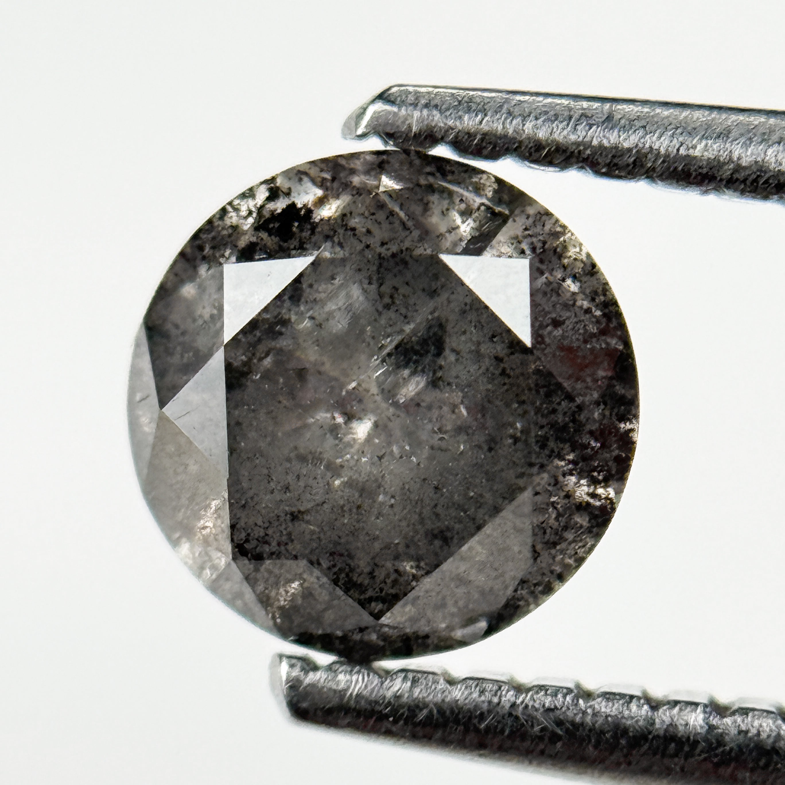 1.01 Ct Round Brilliant Cut Grey Natural Galaxy Diamond