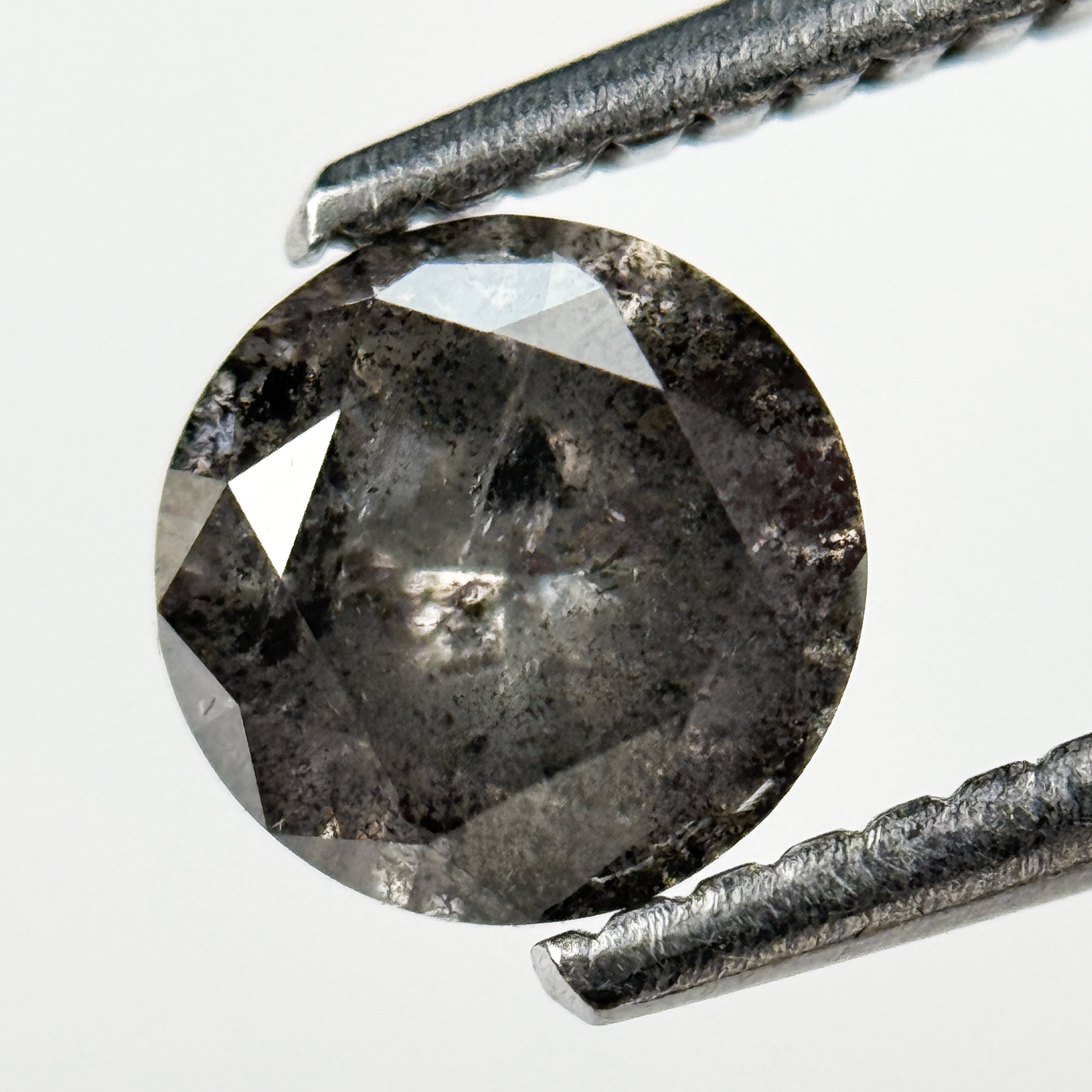 1.01 Ct Round Brilliant Cut Grey Natural Galaxy Diamond