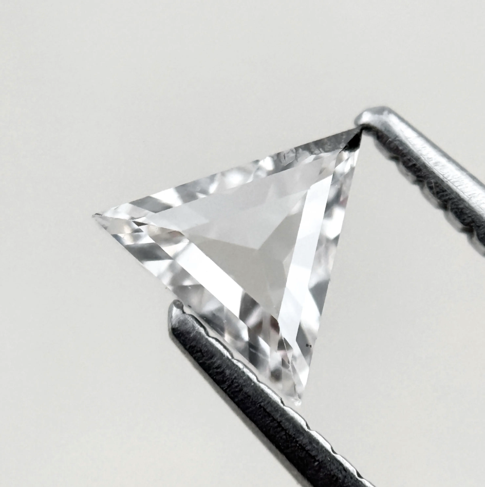 0.52 Ct Triangle Rose Cut White Natural Minimalist Diamond