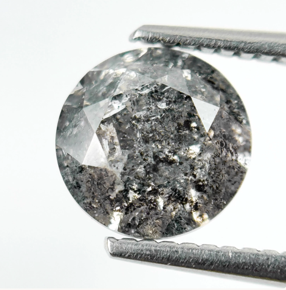 1.95 Ct Round Brilliant Cut Grey Natural Loose Diamond