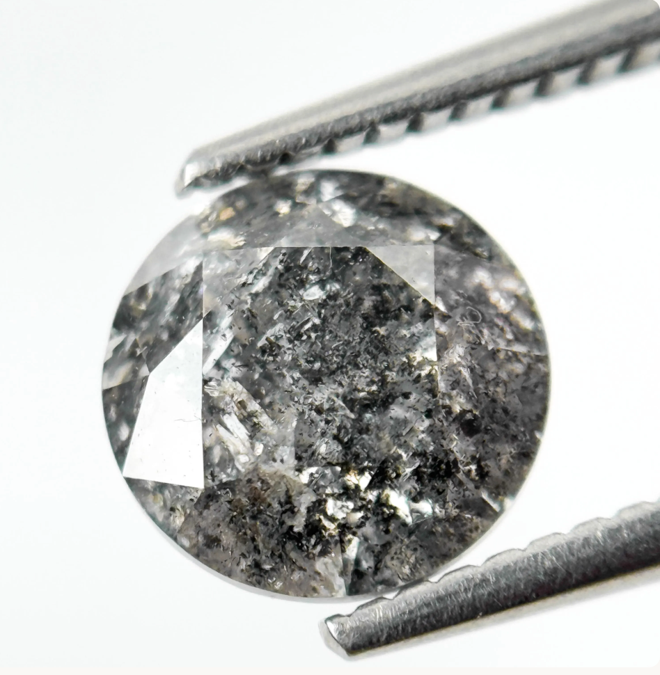 1.95 Ct Round Brilliant Cut Grey Natural Loose Diamond
