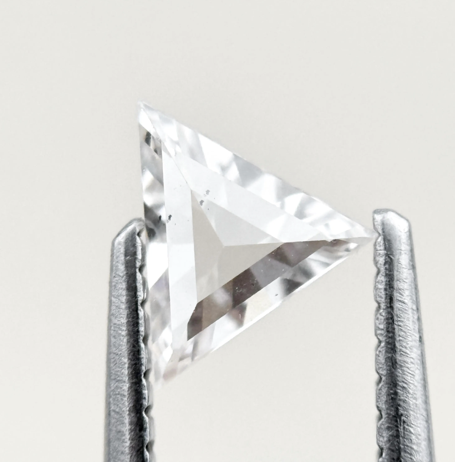 0.41 Ct Triangle Rose Cut White Natural Minimalist Diamond