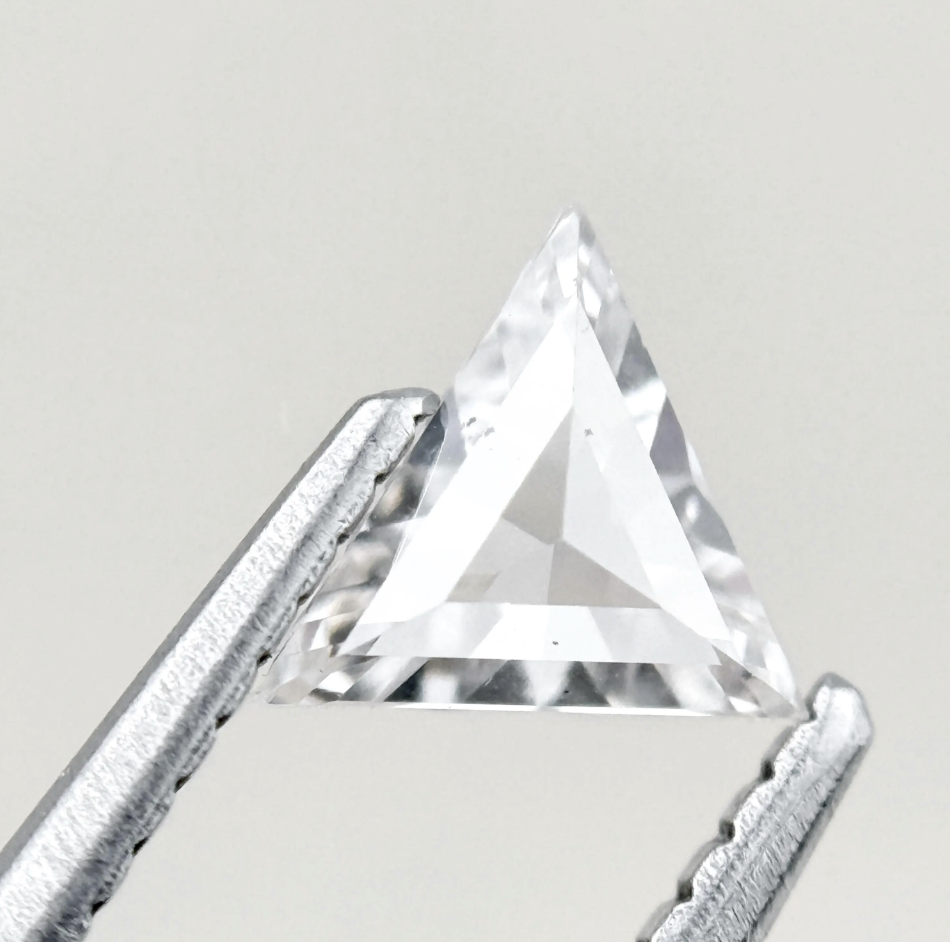 0.41 Ct Triangle Rose Cut White Natural Minimalist Diamond