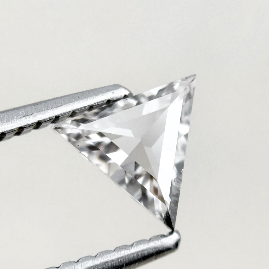 0.52 Ct Triangle Rose Cut White Natural Minimalist Diamond