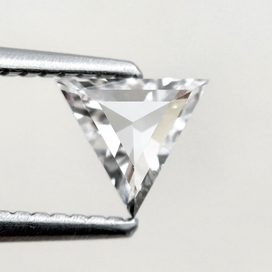 0.52 Ct Triangle Rose Cut White Natural Minimalist Diamond