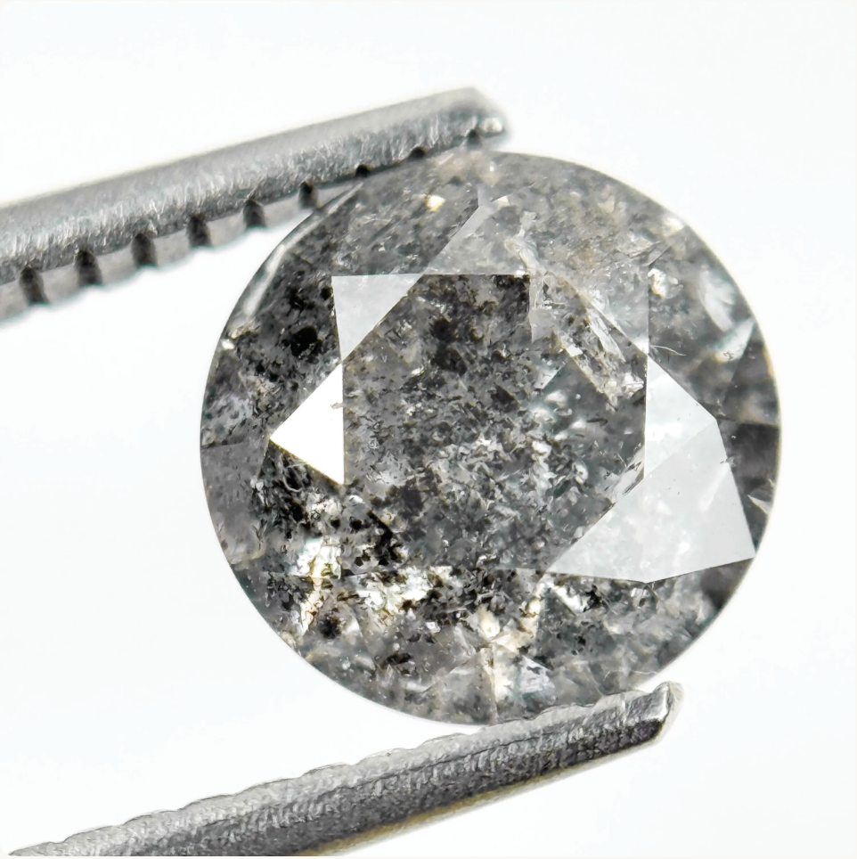 1.95 Ct Round Brilliant Cut Grey Natural Loose Diamond
