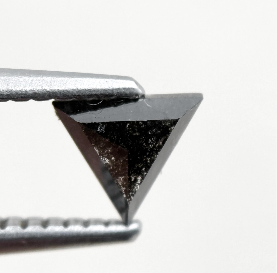 0.42 Ct Triangle Rose Cut Grey Natural Minimal Diamond