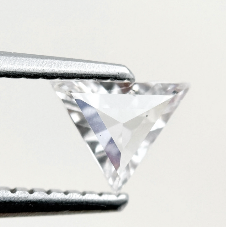 0.41 Ct Triangle Rose Cut White Natural Minimalist Diamond