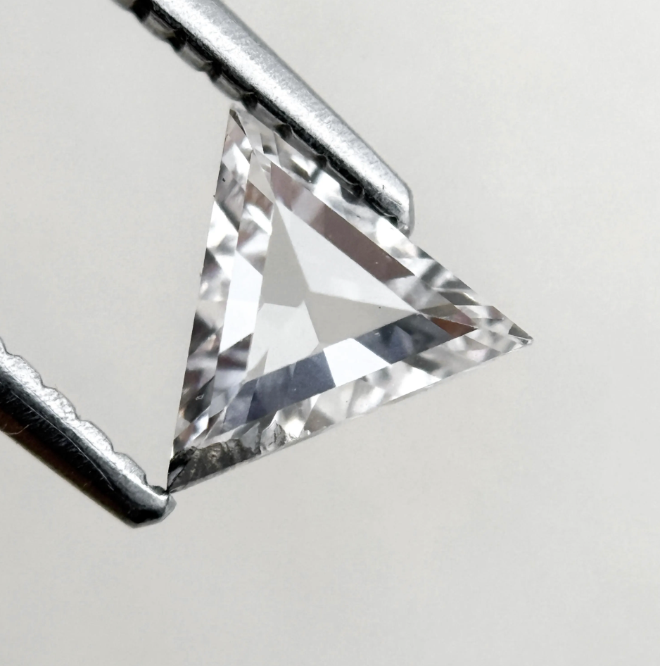 0.52 Ct Triangle Rose Cut White Natural Minimalist Diamond
