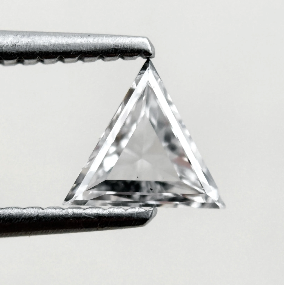 0.52 Ct Triangle Rose Cut White Natural Minimalist Diamond