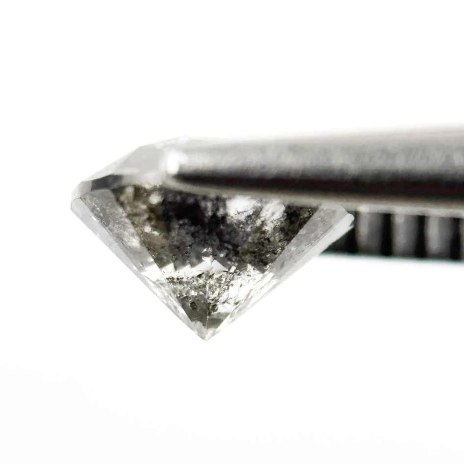 0.90 Ct Round Brilliant Cut Grey Natural Vintage Diamond