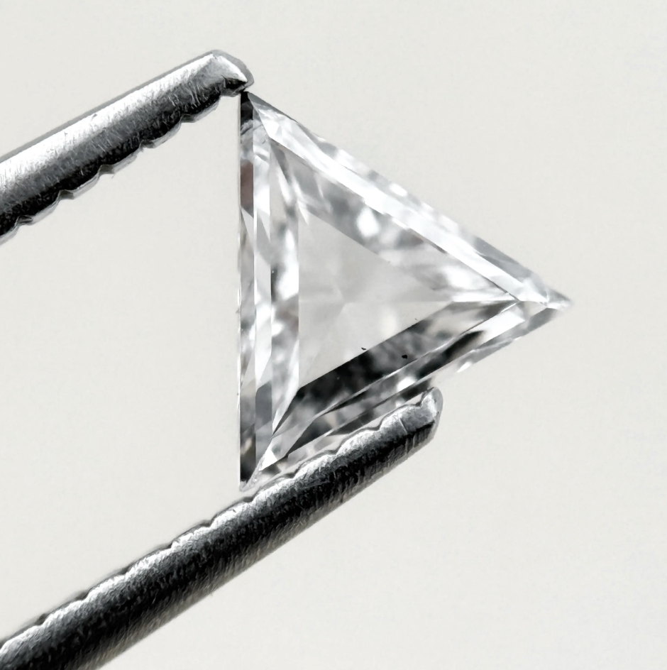 0.52 Ct Triangle Rose Cut White Natural Minimalist Diamond