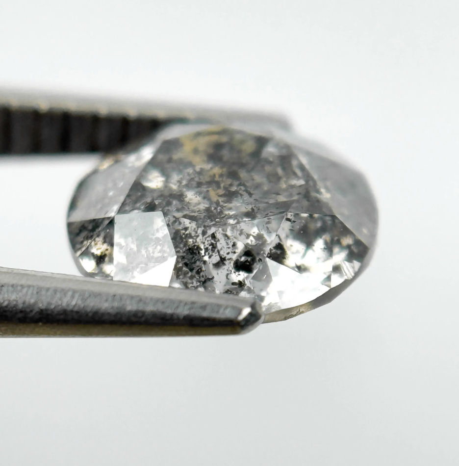 1.95 Ct Round Brilliant Cut Grey Natural Loose Diamond