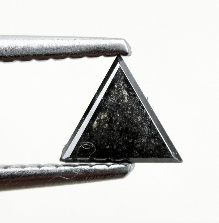 0.42 Ct Triangle Rose Cut Grey Natural Minimal Diamond