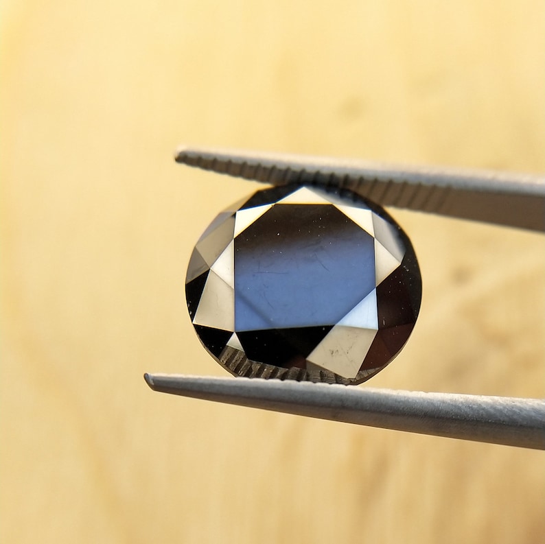 3 Ct Round Brilliant Cut Black Natural Fancy Diamond
