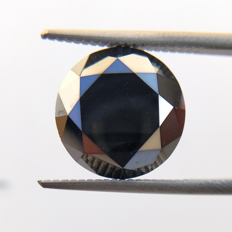 3 Ct Round Brilliant Cut Black Natural Fancy Diamond