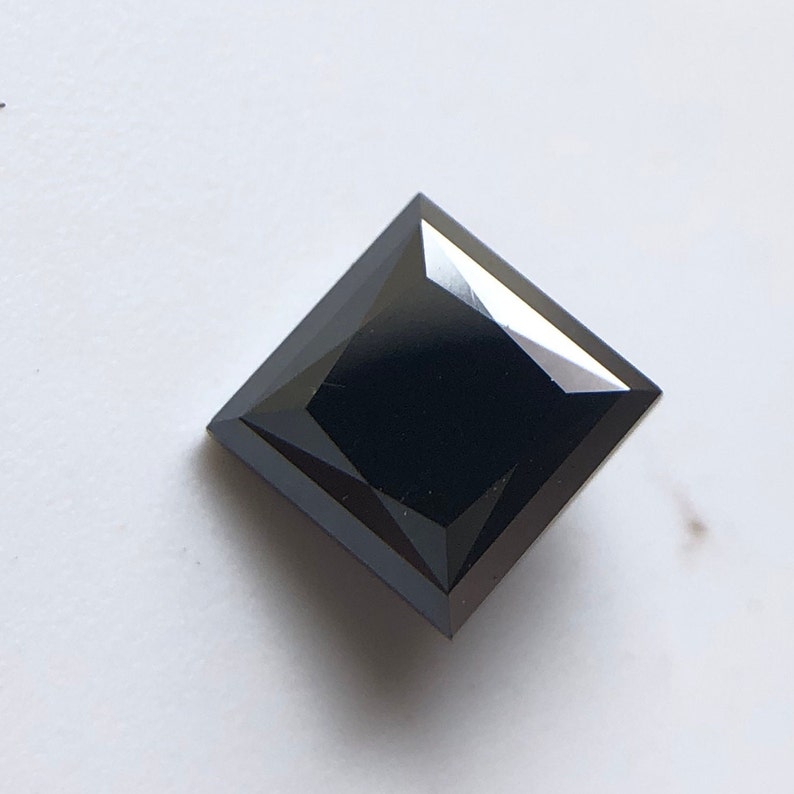 1.09 Ct Princess Rose Cut Black Natural Loose Diamond