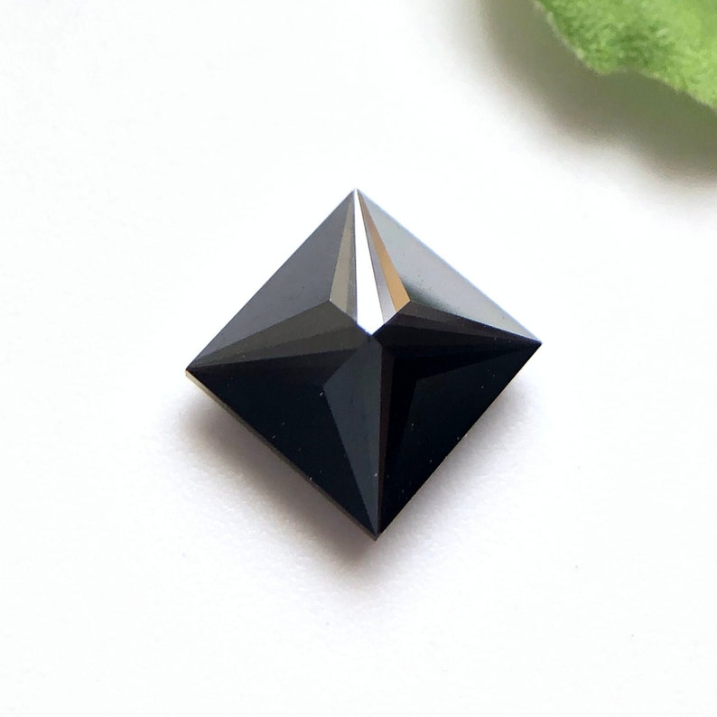 1.09 Ct Princess Rose Cut Black Natural Loose Diamond