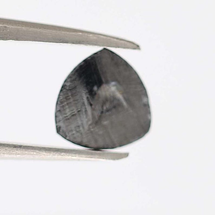 1.03 Ct Triangle Rose Cut Black Natural Fancy Diamond