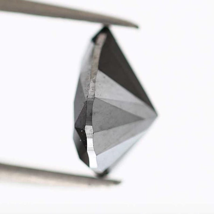 2 Ct Pear Brilliant Cut Black Natural Fancy Diamond