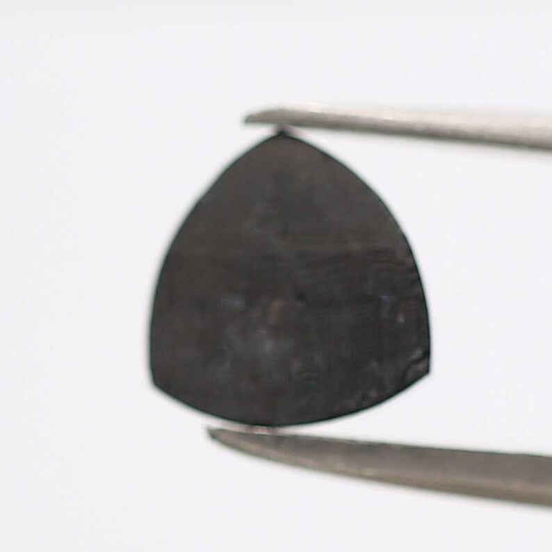 1.60 Ct Triangle Rose Cut Black Natural Fancy Diamond