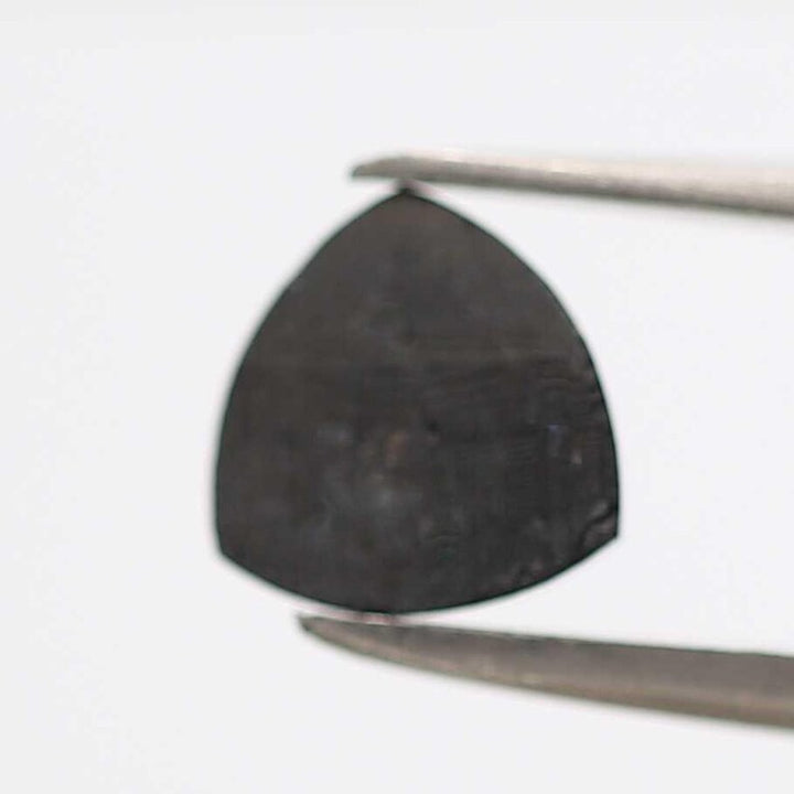 1.60 Ct Triangle Rose Cut Black Natural Fancy Diamond