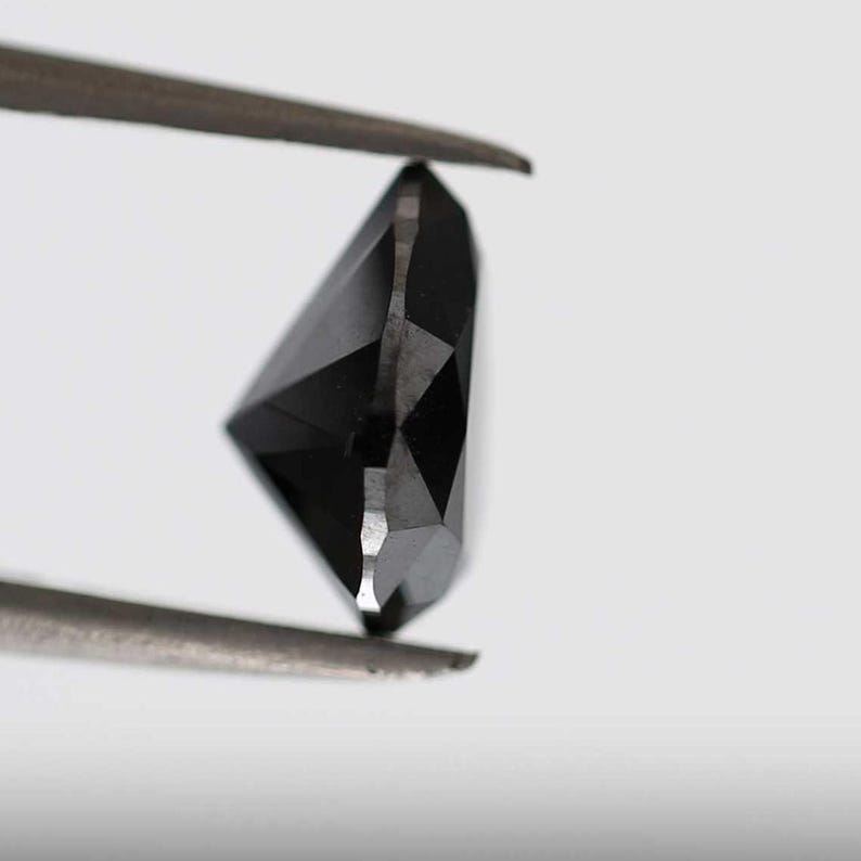 2 Ct Pear Brilliant Cut Black Natural Fancy Diamond