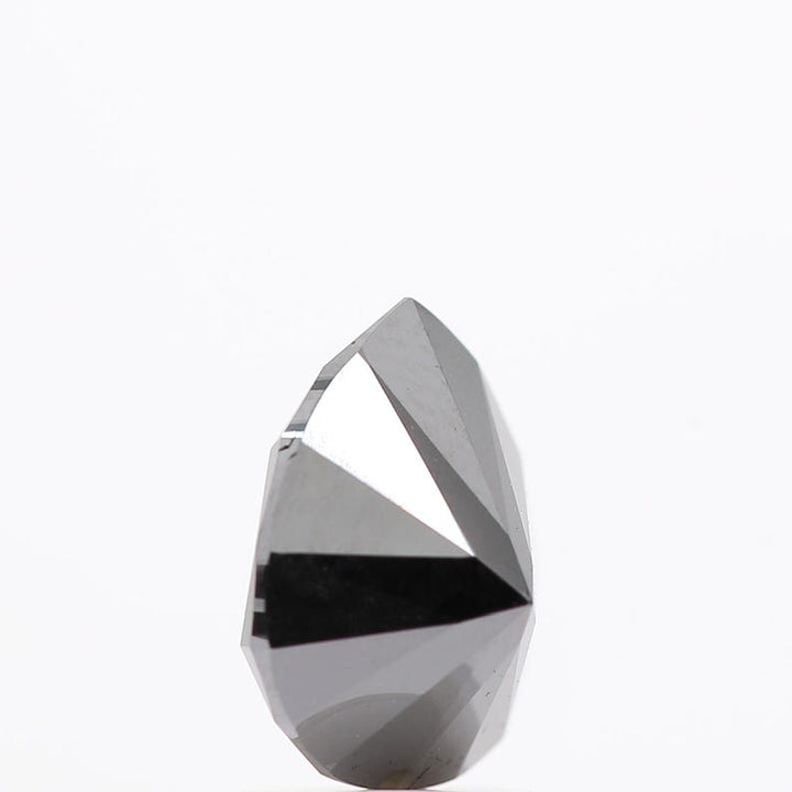 1.88 Ct Pear Brilliant Cut Black Natural Fancy Diamond