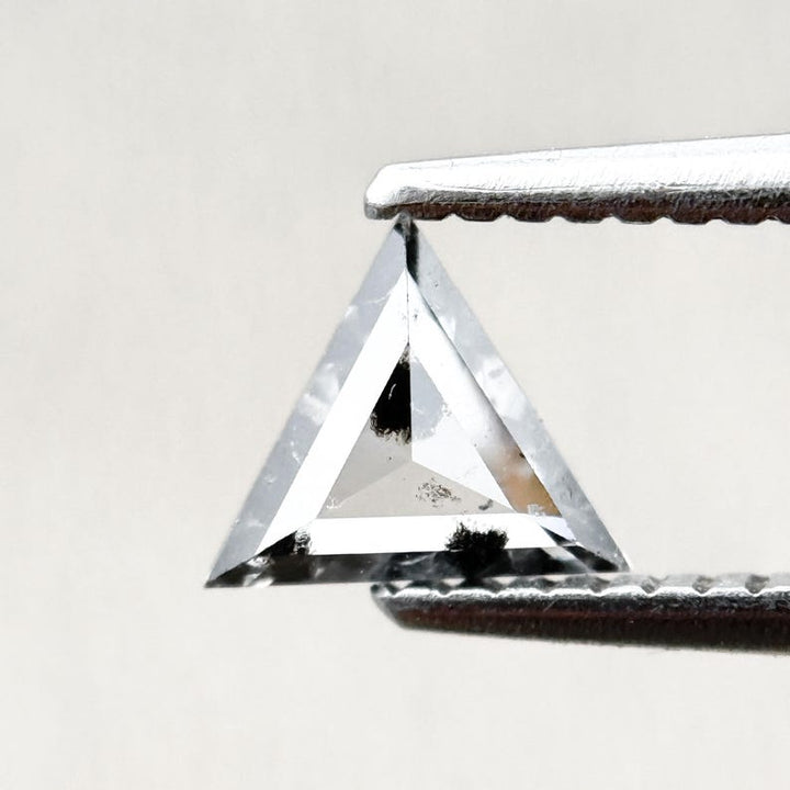 0.55 Ct Triangle Rose Cut Grey Lab Grown Fancy Diamond