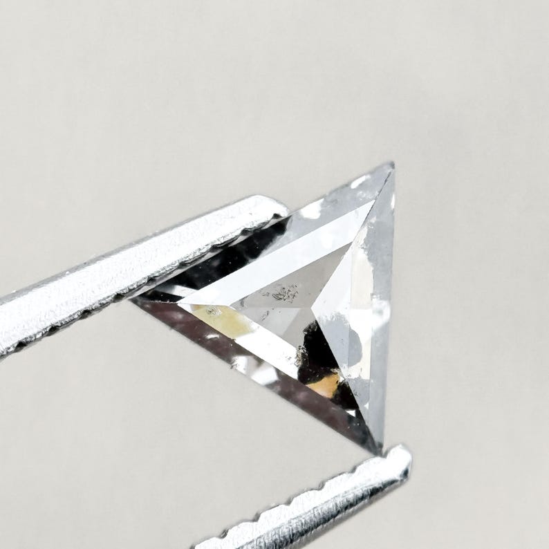 0.55 Ct Triangle Rose Cut Grey Lab Grown Fancy Diamond