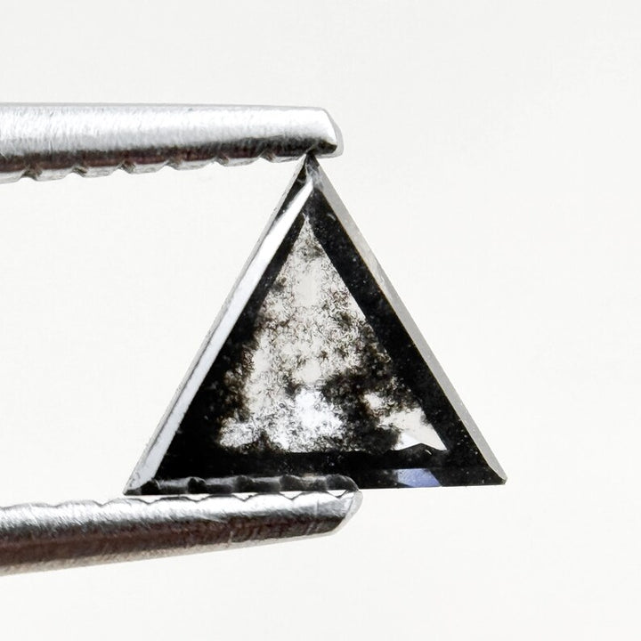 0.56 Ct Triangle Rose Cut Grey Natural Minimal Diamond